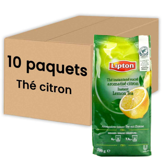 Thé Instantané Distributeur Automatique Lipton Thé Citron - 10 paquets - 5 Kg