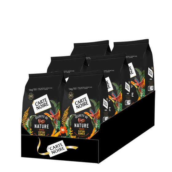 Café en Grains Carte Noire Secrets de Nature Catuai Romex - 6 paquets - 6 Kg