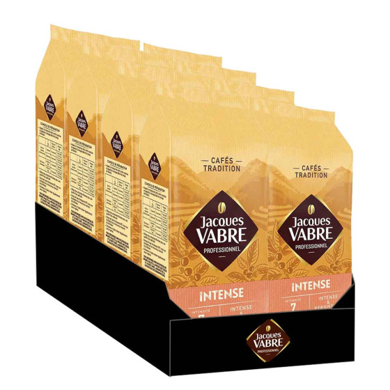 Café en Grains Jacques Vabre Intense - 8 paquets - 8 Kg
