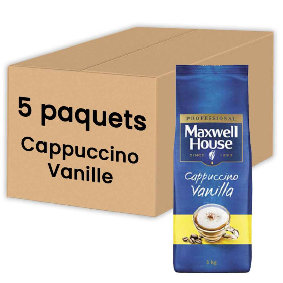 Cappuccino Vanille Maxwell House - 5 paquets - 5 Kg