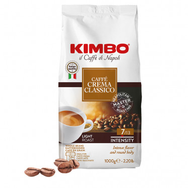 Café en Grains Kimbo Crema Classico - 3 paquets - 3 Kg