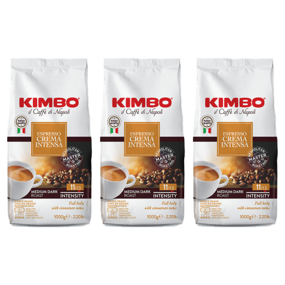 Café en Grains Kimbo Crema Intensa - 3 paquets - 3 Kg