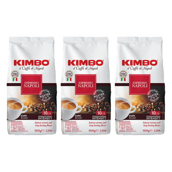 Café en Grains Kimbo Espresso Napoli - 3 paquets - 3 Kg