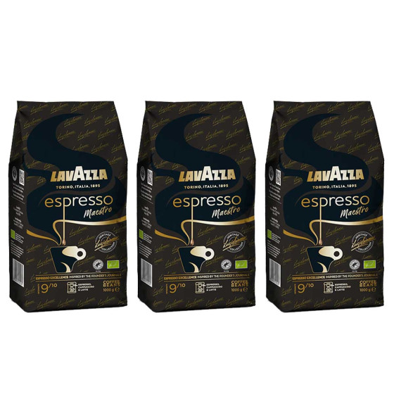 Café en Grains Bio Lavazza Espresso Maestro - 3 paquets - 3 Kg