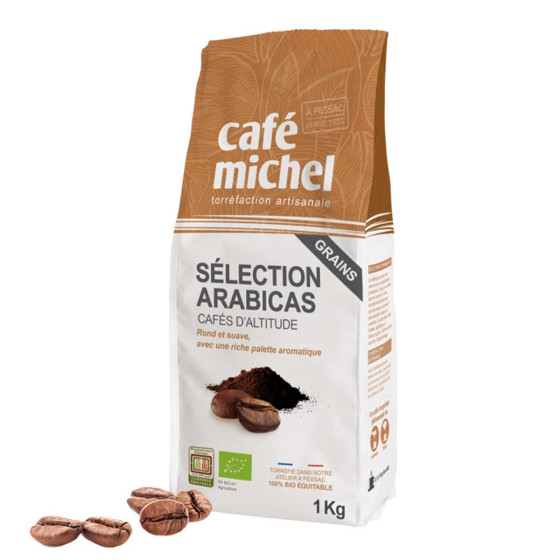 Café en Grains Bio Café Michel Sélection Arabicas - 3 paquets - 3 kg