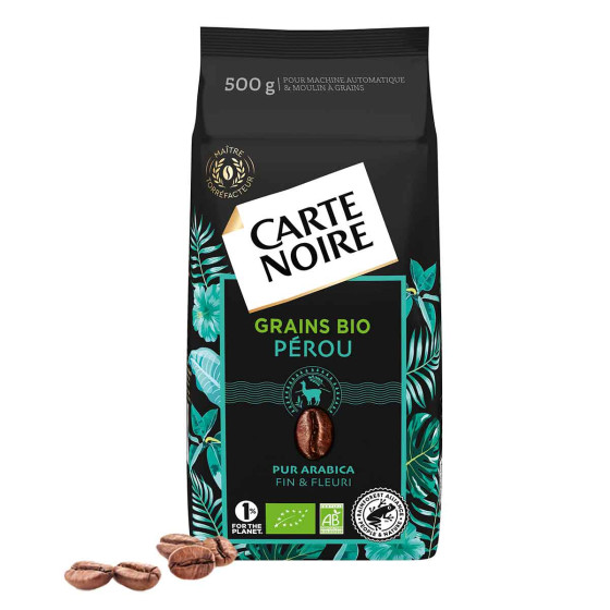 Café en Grains Bio Carte Noire Pérou - 3 paquets - 1,5 Kg