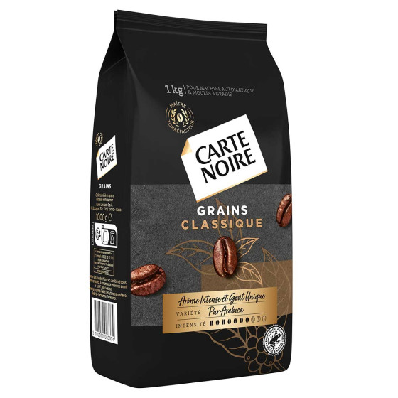 Café en Grains Carte Noire Classique - 3 paquets - 3 kg