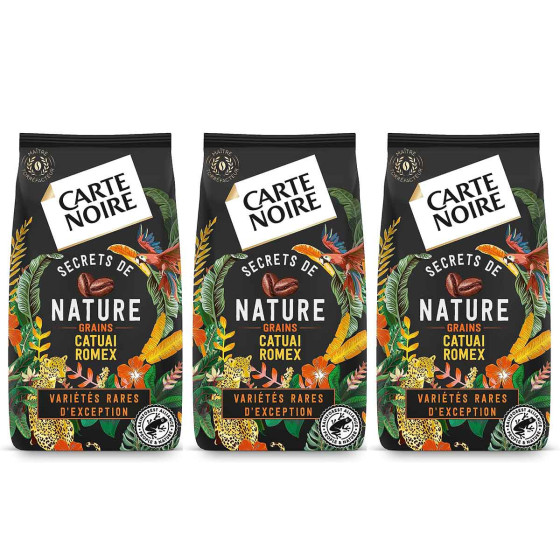 Café en Grains Carte Noire Secrets de Nature Catuai Romex - 3 paquets - 3 Kg