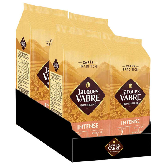 Café en Grains Jacques Vabre Intense - 4 paquets - 4 Kg