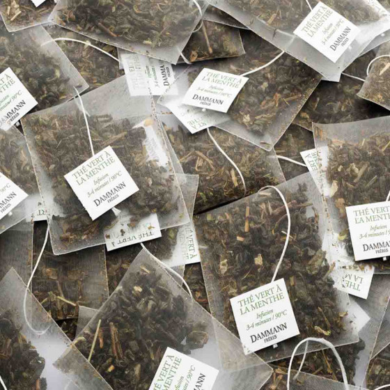 Thé Vert aromatisé Dammann Frères Green Mint - 4 boites - 96 sachets enveloppés