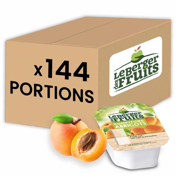 Confiture Le Berger des Fruits Abricot 20 gr - 144 barquettes