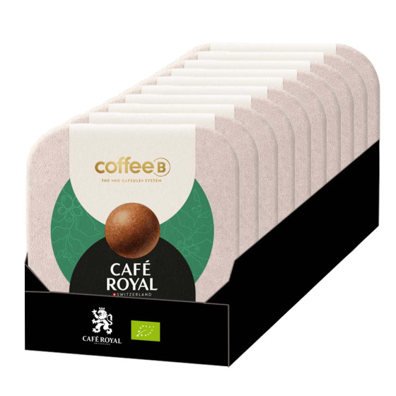 Dosette de café CoffeeB Café Royal Espresso Bio - 10 boites - 90 boules de café