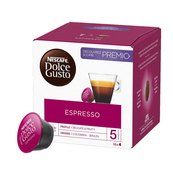 Capsules Nescafé Dolce Gusto Café Espresso - 6 boîtes - 96 capsules