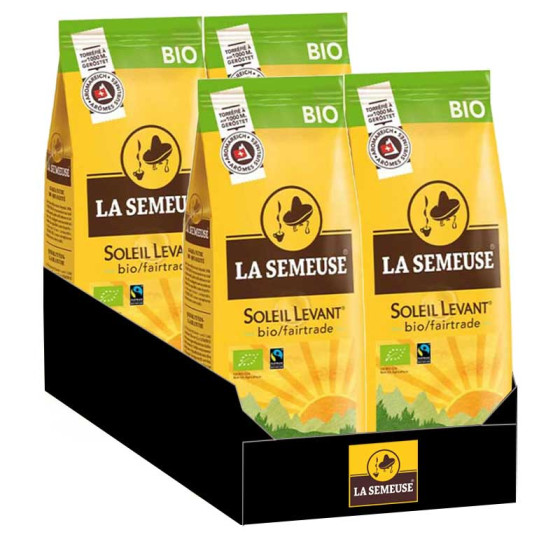 Café en Grains Bio La Semeuse Soleil Levant - 4 paquets - 1 Kg