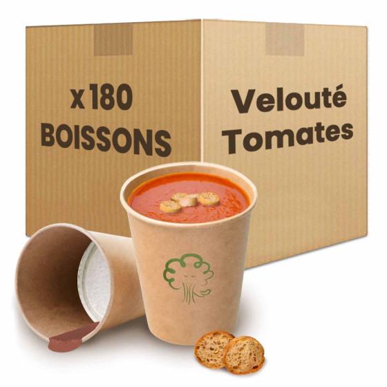 Gobelet Pré-dosé Velouté de Tomates avec Croutons - 180 boissons
