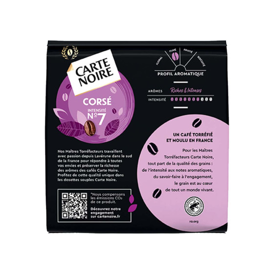 Dosette Senseo compatible Café Carte Noire N°7 Corsé - 10 paquets - 360 dosettes
