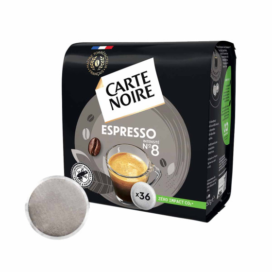 Dosette Senseo compatible Café Carte Noire n°8 Expresso Classic - 10 paquets - 360 dosettes