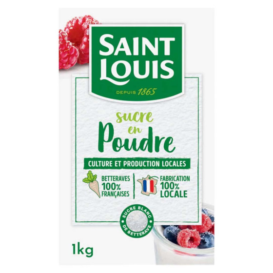 Sucre Blanc en poudre Saint Louis - Bec verseur - 1 kg