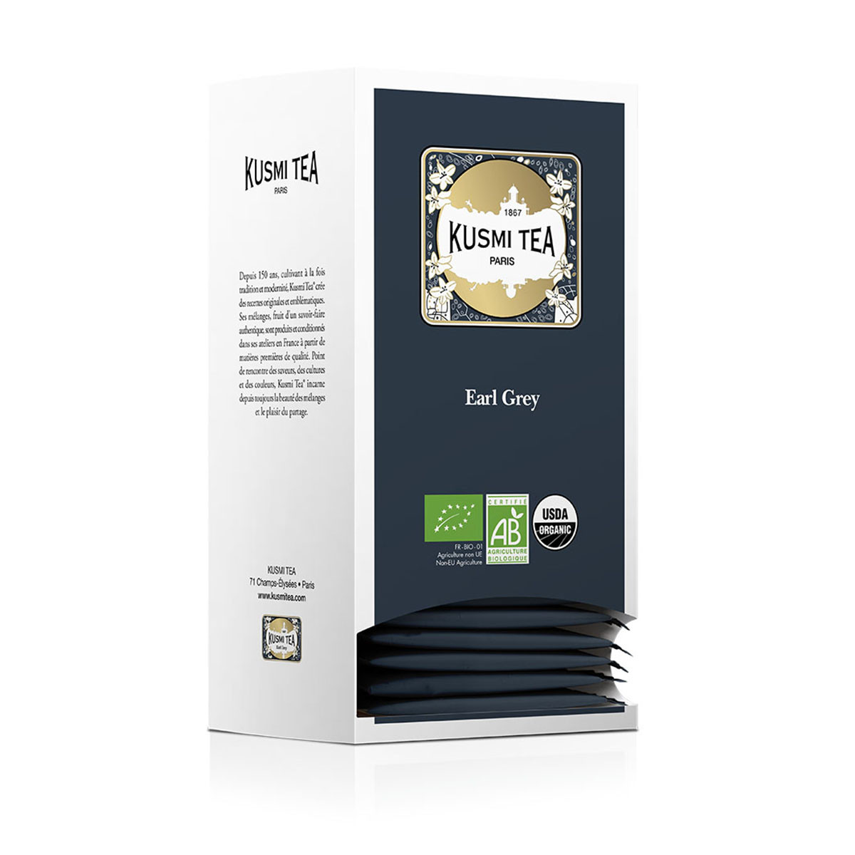 Thé Noir 4 Fruits Rouges Bio Kusmi Tea - 25 sachets enveloppés