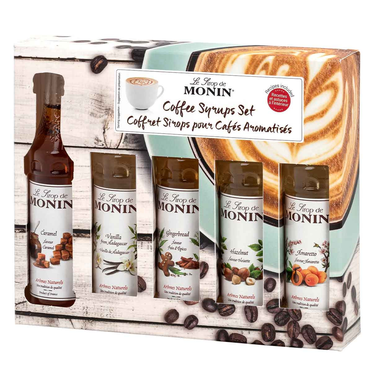 Sirop Monin Coffret Café - 5 bouteilles de 5 cl