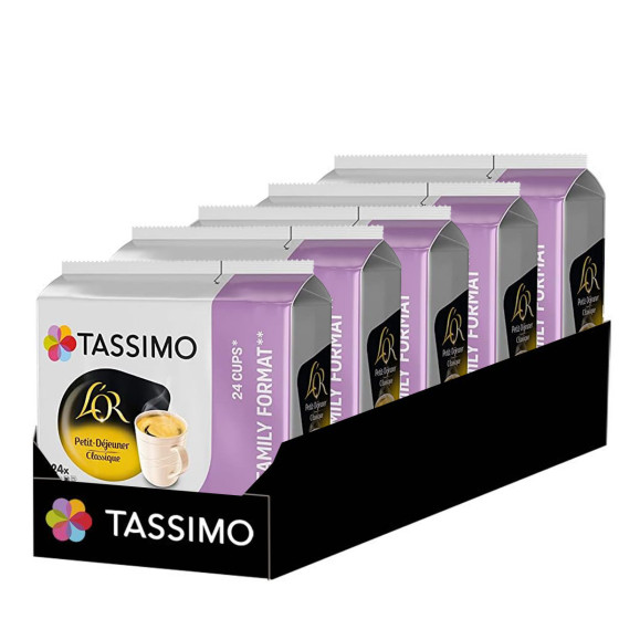 L OR ESPRESSO Dosette Tassimo L'Or Espresso Petit D&eacute;jeuner Classique ""Format Familial"" 5 paquets - 120 dosettes 