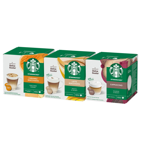 STARBUCKS Pack D&eacute;couverte - Capsule  &reg; by Dolce Gusto &reg; - 18 boissons 