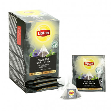 Thé Noir Lipton Exclusive Selection Lipton Thé Earl Grey pyramides : 25 sachets