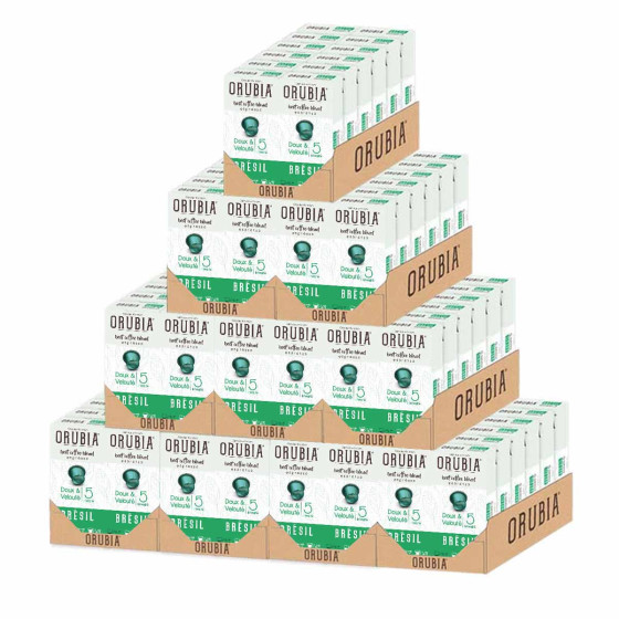 ORUBIA Capsule Nespresso Compatible Caf&eacute;  Br&eacute;sil 100% Arabica Intensit&eacute; 5 - 1200 capsules 