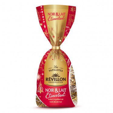 Sachet de Papillotes Révillon Chocolat Noir et Lait Etincelant - 230 gr - Environ 23 pièces Sachet de Papillotes Révillon Chocolat Noir et Lait Etincelant - 230 gr - Environ 23 pièces,REVILLON,