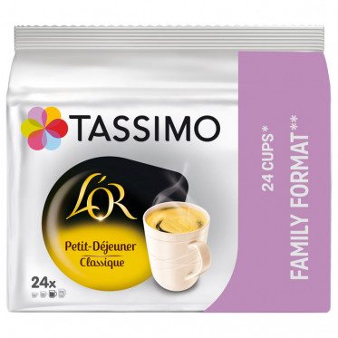 Capsule Tassimo L'Or Espresso Petit Déjeuner Classique "Format Familial" 10 paquets - 240 T-Discs