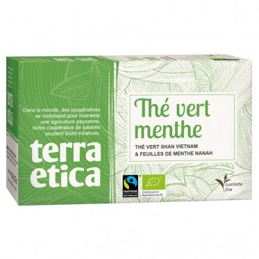 Thé Vert Menthe - Origine Vietnam - Terra Ética - 20 sachets