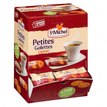 Boite Distributrice Biscuits : St Michel Petites Galettes au Caramel - 200 pièces
