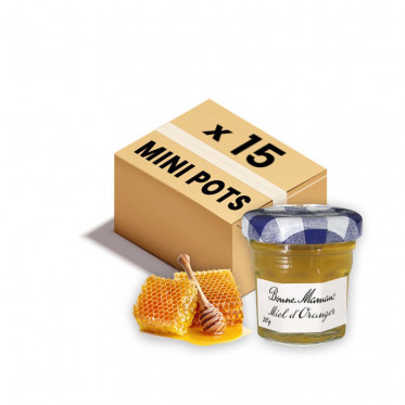 Confiture Bonne Maman - Mini pot en verre de miel Fleur d'Oranger - 15x 30g